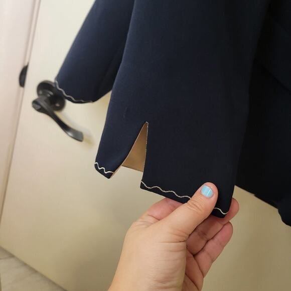 Jessica Howard Open Front Embroidered Detailed Blazer - Picture 2 of 6